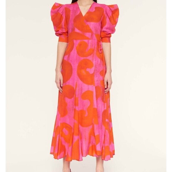 Tuckernuck Dresses & Skirts - Tuckernuck De Loreta Izula Dress Pink Red Print Andita Size S